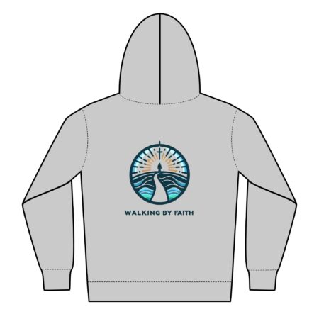 Youth Heavy Blend Zipped Hoodie - Walking by Faith