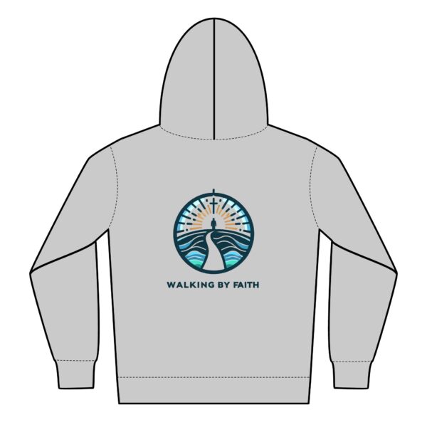 Youth Heavy Blend Zipped Hoodie - Walking by Faith
